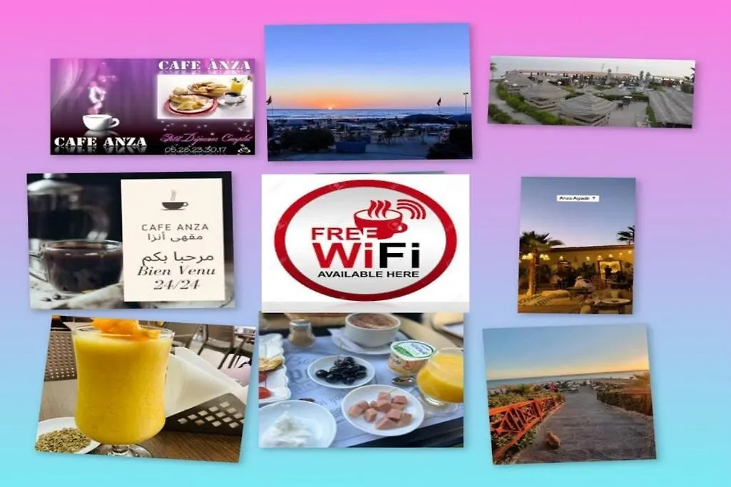 Appartement De Luxe Vue Mer Avec Climatisation ! A 5 Minutes A Pied De La Plage ! A Environ 6 Minutes En Voiture Du Centre D'Agadir Et A 10 Minutes En Voiture De Taghazout ! 0*, Agadir